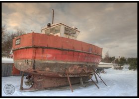 Port Ustka zimą, fot.Mariusz Surowiec